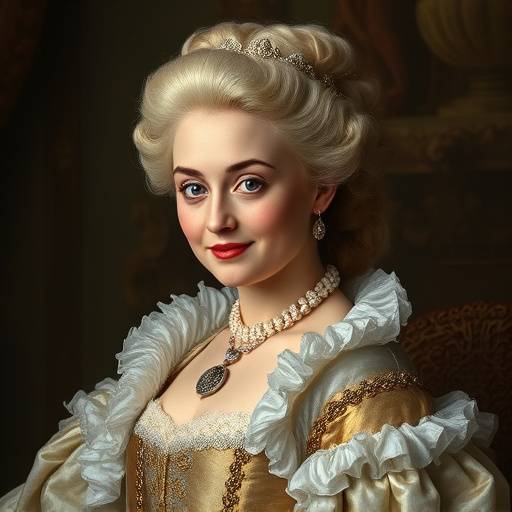 Portrait de Sophie Dubois dans le rôle de Marie Antoinette